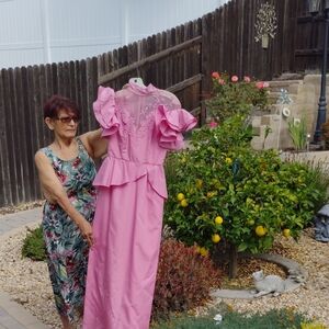 Elegant Pink Ruffled Dress